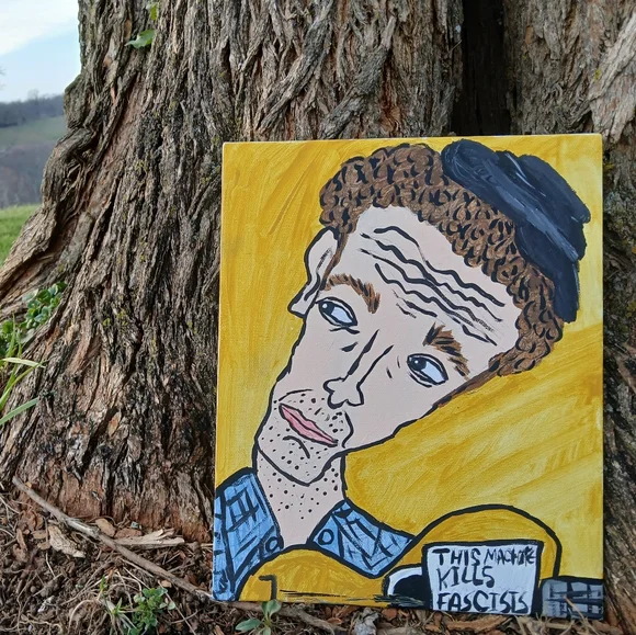 Woody Guthrie Portrait Painting - Picture 5 of 11